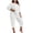 White, variant on Bixock Pajamas for Women Plus Size Solid Color 3/4 Sleeve Top 3/4 Length Pants Loose Loungewear Sleepwear
