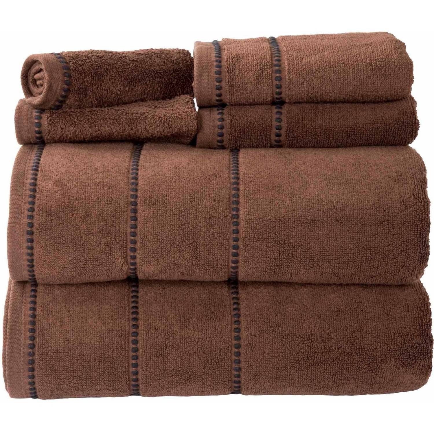 Somerset Home Quick Dry 100 Percent Cotton Zero Twist 6Piece Towel Set
