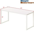 SHW Home Office 48 Inch Computer Writing and Study Desk, White