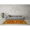 thumbnail image 3 of Ahgly Company Indoor Square Medallion Yellow Traditional Area Rugs, 3' Square, 3 of 4