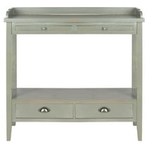 SAFAVIEH Peter Rustic Console with Storage Drawers, French Grey