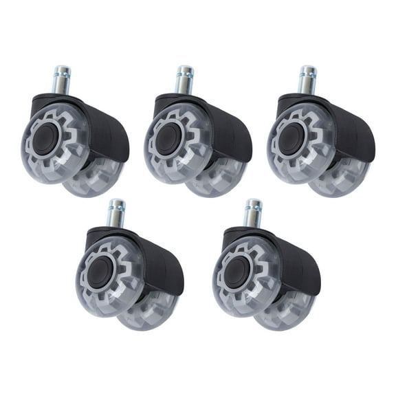 labwork 5 Pack 2 Inch Smooth Rolling Office Chair Casters 360° Swivel Rubber Wheels
