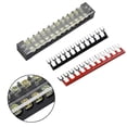 thumbnail image 4 of 12 Positions Electric Barrier Black Covered Strip Terminal Block Dual Raw Screw Smile Home, 4 of 9
