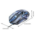 thumbnail image 3 of UHUYA Gaming Mouse Mechanical E-Sports Wired Mouse for Computer Mouse Gamer Rechargeable Backlight Silent Office USB Mouse for Laptop Gray, 3 of 5