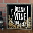 thumbnail image 4 of Torched Arizona Beer Cap Shadow Box Wall Mount Decor 13"x13"x3" Black, 4 of 8
