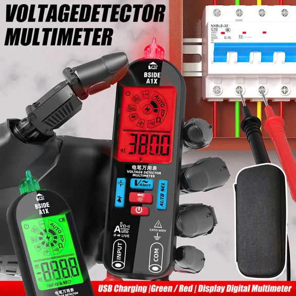 Smart Digital Multimeter Ac/Dc Voltage Tester Rechargeable Electrical Voltmeter