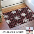 thumbnail image 3 of Red and Black Checkered Christmas Snowflake Pattern Door Rugs,Washable Non Slip Door Mats Indoor,Decorative Door Mats,Entry Mat Indoor for Entrance,Bedroom,Kitchen,Bathroom,16"x24", 3 of 6