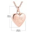thumbnail image 3 of Collar De Urna Con Corazón Para Cenizas De Perro Y Gato, 3 of 3