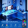 thumbnail image 4 of L Shaped Gaming Computer Desk, 54 Inch Home Office Desk with Power Outlet & LED Strip, Reversible Modern Simple Study Table, Corner Desk with Storage Bag, 4 of 9