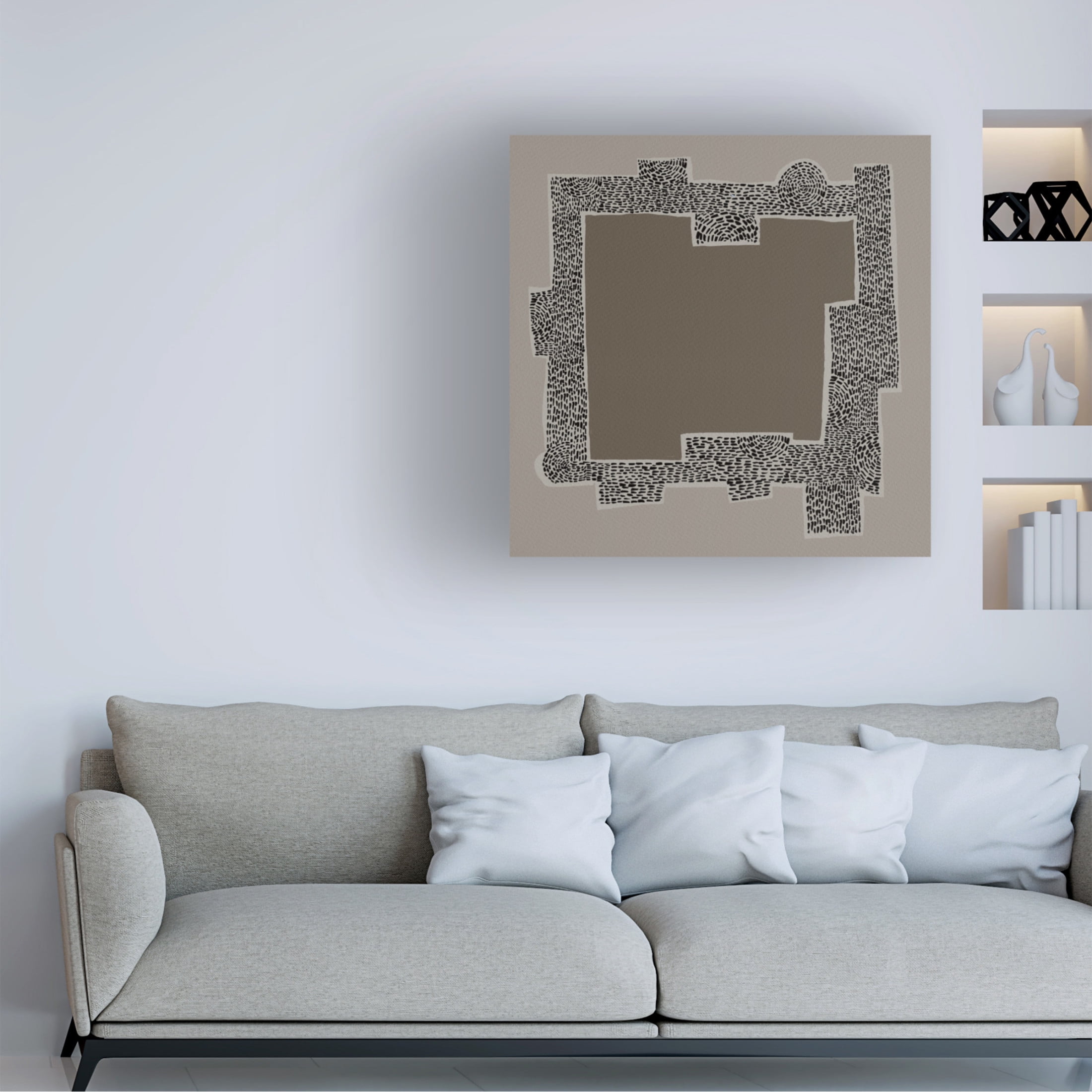 Trademark Fine Art Regina Moore  Neutral Stack IV Canvas Wall Art