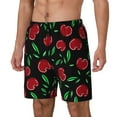 thumbnail image 2 of Daiia Cherry Mens Swim Trunks Swim Shorts Quick Dry Swim Shorts with Mesh Lining Pockets-XX-Large, 2 of 9