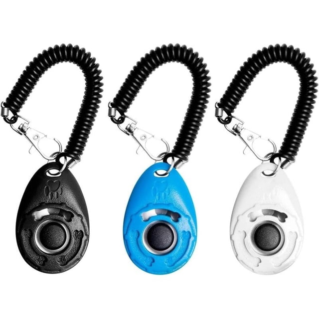 Paquete de 3 Clicker de entrenamiento para perros con correa para la muñeca, Clicker para mascotas para entrenamiento de perros Clicker para entrenar cachorros Clicker Trainer, Clicker de en