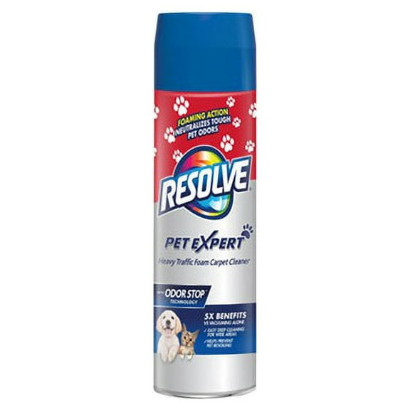 Pet High Traffic Foam Carpet and Upholstery Cleaner 22 oz Aerosol Spray, 12/Carton