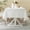 White A, variant on KALAKALA Rustic Stripe Embroidered Tablecloth Tassel Cotton Linen Table Cloth Table Cover for End Bedside Coffee Teapoy