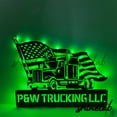 thumbnail image 3 of Shinelab US Semi Truck Driver Metal Sign LED Wall Art, Custom Driver Decor Gifts 12613, 3 of 3