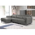 thumbnail image 1 of Valencia Bari Sofa Power Top Grain Grey Leather Reclining Sectional Sofa, 1 of 7