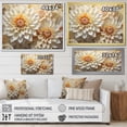 thumbnail image 4 of Designart "Minimalist White Dahlia" Dahlia Floater Framed Wall Art Living Room, 4 of 5