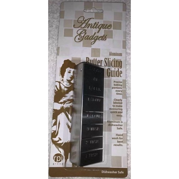 Chefs Kitchen Antique Gadget Aluminum Butter Slicing Guide Vintage