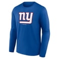 thumbnail image 2 of Men's Royal New York Giants Logo Team Lockup Long Sleeve T-Shirt, 2 of 3