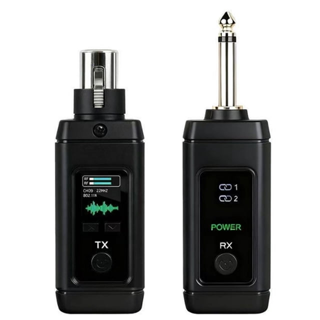 Transmisor y Receptor de Micrófono Inalámbrico Adaptador UHF XLR para Micrófono Dinámico Mezclador de Audio de Guitarra PA A