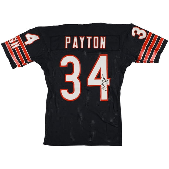 Walter Payton Signed Chicago Bears Wilson Game Model Jersey Beckett COA