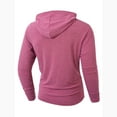 thumbnail image 4 of Xzbqbs Men's Fashion Hooded Collar Drawstring Hoodies Pullover Muscle Workout Sweatshirt Solid Color Pullover Top Button Hoodies, 4 of 8