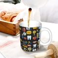 thumbnail image 3 of Disketp Teeth Large Coffee Mug with Handle Tea Cup Novelty Coffee Cup for Men Women Office Work, 3 of 6
