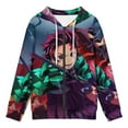 thumbnail image 3 of Demon Slayer Jacket Casual Oversized Hoodie Stylish Zipper Hooded Sweatshirt Warm Loose Outerwear 2XL, 3 of 8