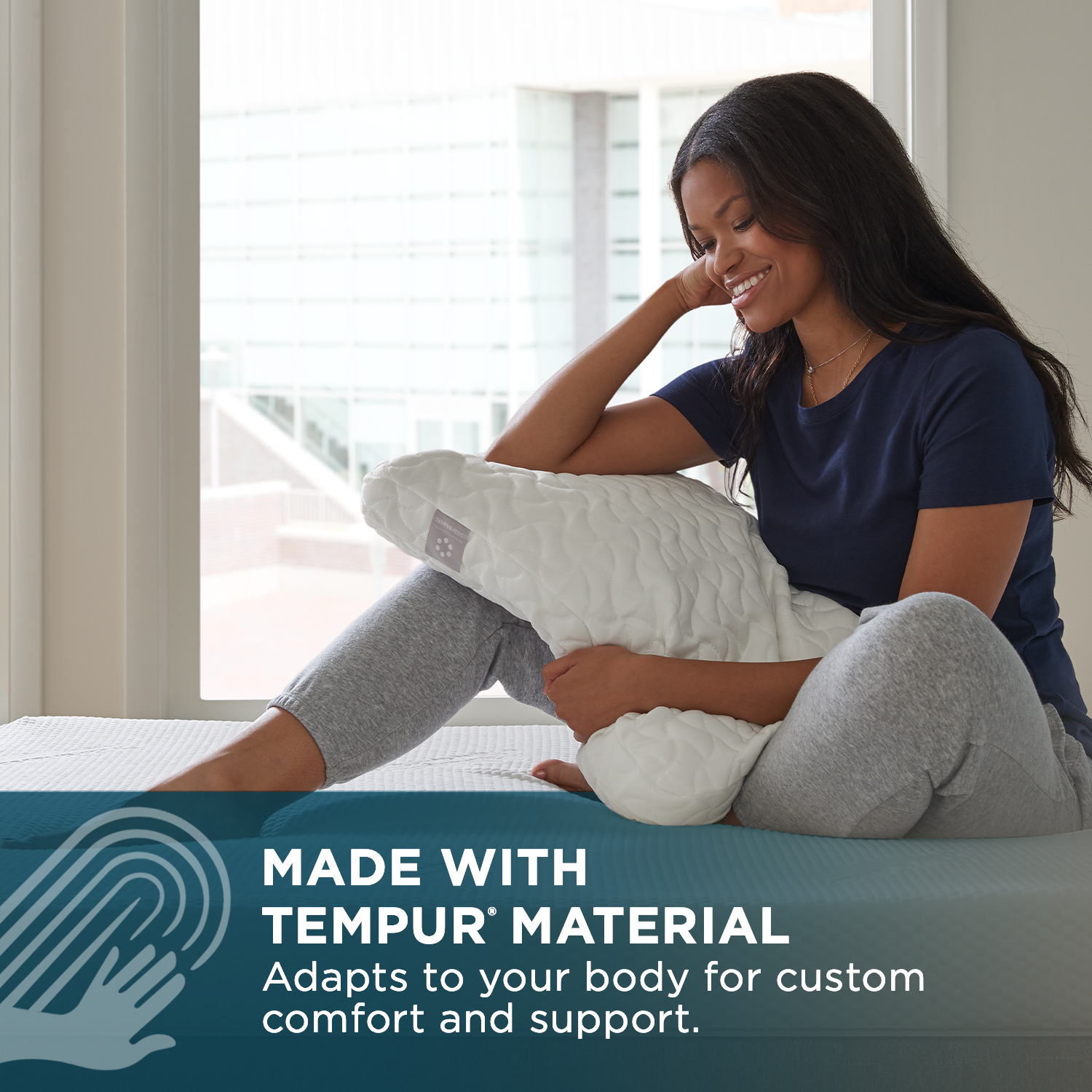 Tempur-Pedic Cloud Memory Foam Bed Pillow Queen 2-Pack photo 3