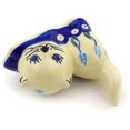 thumbnail image 2 of Polish Pottery 3¼-inch Cat Figurine (Floral Peacock Theme) Hand Painted in Boleslawiec, Poland + Certificate of Authenticity, 2 of 6