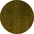 thumbnail image 1 of Ahgly Company Indoor Round Abstract Yellow Modern Area Rugs, 8' Round, 1 of 4