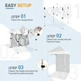 thumbnail image 4 of EAGLE PEAK Straight Leg Outdoor Portable Canopy Tent with One Removable Sunwall 5 x 5 ft, Carry Bag Included, White, 4 of 11