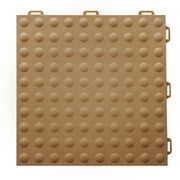 Greatmats PVC Plastic Interlocking Gym Floor Tile 12 in. x 12 in. x 0.56 in. StayLock Bump Top-Brown 26 Pack