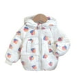thumbnail image 2 of Godderr Toddler Kids down Outwear，9M-7Y Baby Winter Jacket down Cotton Windproof Warm Winter Coats with Printed Snowsuit Jacket, 2 of 6