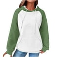 thumbnail image 1 of cfhntfmh Fall Fashion Outfits for Women Oversized Hoodies Textured Sweatshirt Cute Color Block Pullover Fall Winter Shirts, 1 of 5