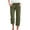 Green, variant on Pants Women Tie Front Plus Size High Waisted Dress Pants Business Casual Straight Leg Work Capris With Pockets Olive Green