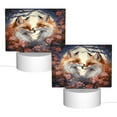 thumbnail image 2 of Fotbe Romantic Flower Fox Pattern Acrylic Night Light Gift with 3 Color ModesTouch-Sensitive LED Lamp Perfect Gift for Mother's Day, Birthday, or Christmas, 2 of 9