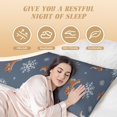 thumbnail image 6 of Naloa Squirrel And Snowflakes Body Pillow Cover, Pillowcases with Hidden Zipper Breathable Long Pillow Case (Pillows are not included,20x54 inch), 6 of 7