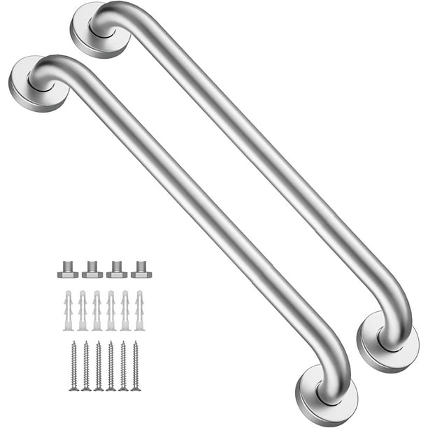 2 Pack 16 Inch Shower Grab Bar Satin Brushed Nickel, ZUEXT Stainless Steel Safety Grab Bar