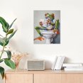 thumbnail image 7 of Toilet Frog Reading Newspaper Poster Canvas- Perfect for Wall Artrations, Dining Room Decor, Bedroom Art, Wall Decor Living Room, Wall Art, Frameless 20x30inch, 7 of 7