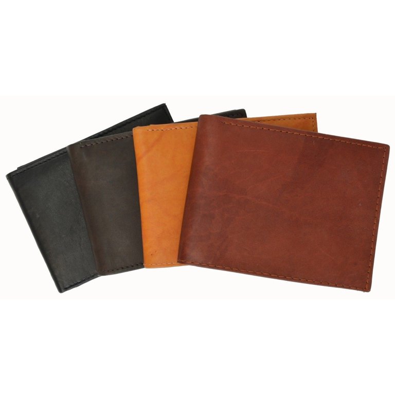 Men's Hot Bifold Wallet Genuine Leather Center Flap Credit/ID Card Holder  Slim