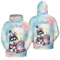 thumbnail image 3 of Happy Birthday Cute Puppy Siberian Husky with Cake Gifts Party Hat All Over Print 3D Hoodie Unisex Merch Hoodies Husky Dog Lover Gifts - 00029, 3 of 6