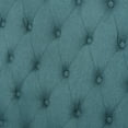 thumbnail image 4 of GDF Studio Leona Contemporary Tufted Fabric Wingback Loveseat, Dark Teal and Dark Brown, 4 of 10