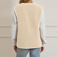 thumbnail image 5 of Aloohaidyvio Jackets Womens Fleece Vests Button Warm Sleeveless Fall Fuzzy Jackets Winter Soft Outerwear with Pockets, 5 of 7