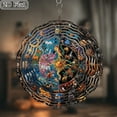 thumbnail image 4 of 3D Rotating Wind Chime _  Wheel of the Year Zodiac _- 10*10 Inch Stainless Steel Wind Spinner for Yard, Garden, Outdoor Decor - Multicolor Holiday Decoration, 4 of 10