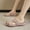 Pink, variant on Women's Perforated Slide Sandals Floral Accent Open Toe Slippers Comfortable Wedge Footwear Casual Summer Beach Shoes Orthopedic Design Pink Women Sandal