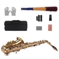 thumbnail image 4 of Eb Alto Saxophone Sax Brass Lacquered Gold 802 Key Type Woodwind Instrument with Padded Carry Case Gloves Cleaning Cloth Brush Sax Straps Reeds, 4 of 5