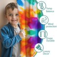 thumbnail image 3 of Blackout Kids Curtains,Colorful Rainbow Tie Dye Spiral Pattern Childrens Insulated Curtains Set Of 2,Bedroom Essentials,Toddler Room Decor 52"x63", 3 of 5