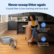 PetSafe ScoopFree Crystal Smart Self-Cleaning Cat Litter Box, Phone App Connected, Gray