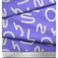 thumbnail image 3 of Soimoi Velvet Fabric Alphabets,Waves & Fish Artistic Print Fabric by the Yard 58 Inch Wide, 3 of 3